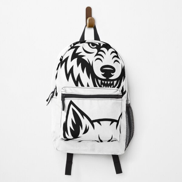 Item preview, Fierce Wolf Head Black and White Illustration – Bold Tribal Animal Design designed and sold by Tidarat-27.