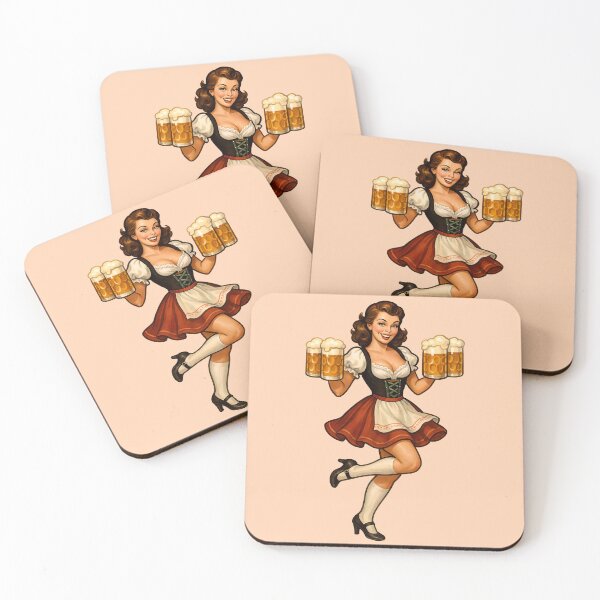 Item preview, Vintage Oktoberfest Pinup Beer Girl Retro Art designed and sold by PinUpPizzazz.