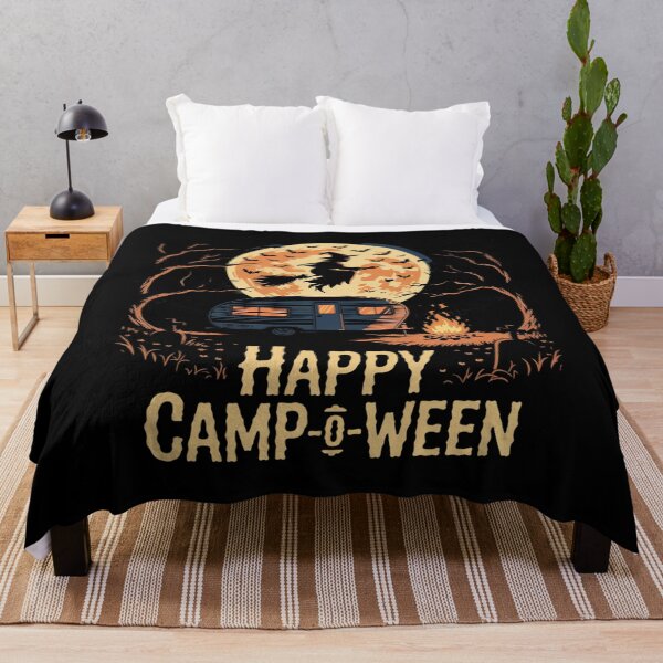 Item preview, Happy Camp-O-Ween - Halloween Camping designed and sold by BeetleMalon.