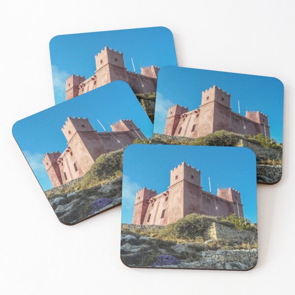 Item preview, Malta St. Agathas Red Tower Mediterranean Summer Panorama designed and sold by eclecTEEq.