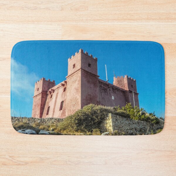 Item preview, Malta St. Agathas Red Tower Mediterranean Summer Panorama designed and sold by eclecTEEq.
