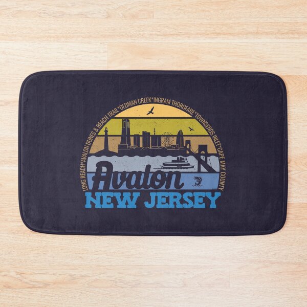 Item preview, Avalon New Jersey Sunset Retro Vintage Local Pride Logo designed and sold by CRHPOD20.