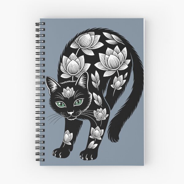 Item preview, Cat in Lotus Tattoo designed and sold by Funny Vintage Stickers And T-Shirts.