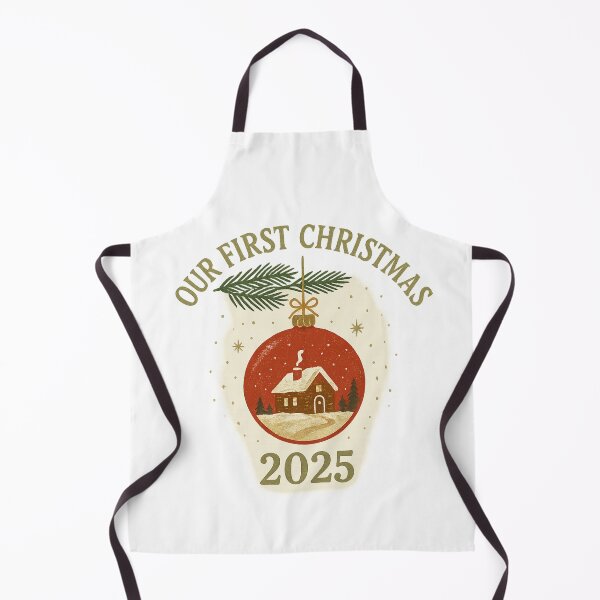 Item preview, Our First Christmas 2025 Vintage Winter Holiday Couple  designed and sold by DigiSudu.