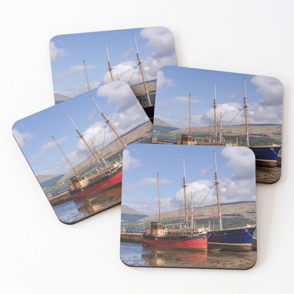 Item preview, Clyde Puffer and Sailing Boat, Inveraray, Loch Fyne designed and sold by Kasia Design.
