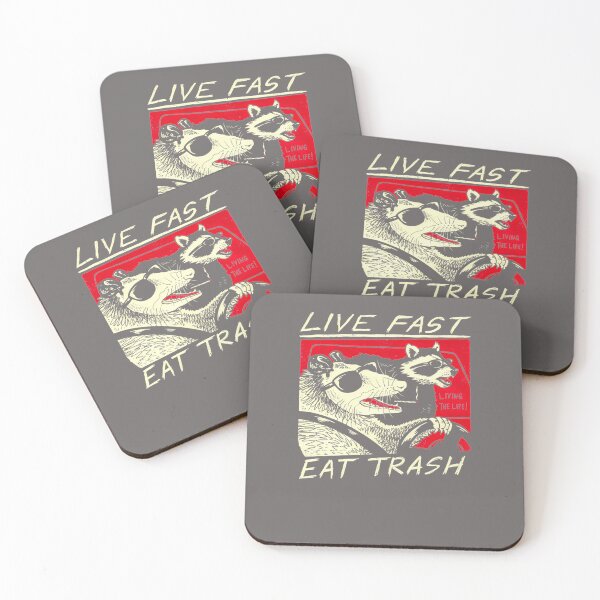 Artikelvorschau, LIVE-FAST-EAT-TRASH-T-SHIRT entworfen und verkauft von HazelMINNICAN.