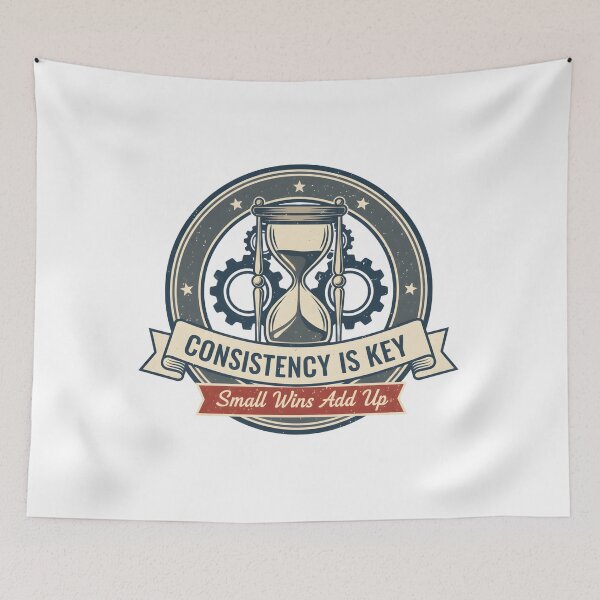 Item preview, Consistency Is Key | Small Wins Add Up designed and sold by DailyVibesMerch.