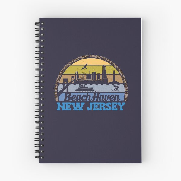 Item preview, Beach Haven New Jersey Sunset Retro Vintage Local Pride Logo designed and sold by CRHPOD20.