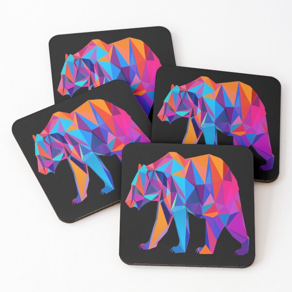 Item preview, Geometric Bear Silhouette – Modern Abstract Animal Art Design designed and sold by MODENESTY.