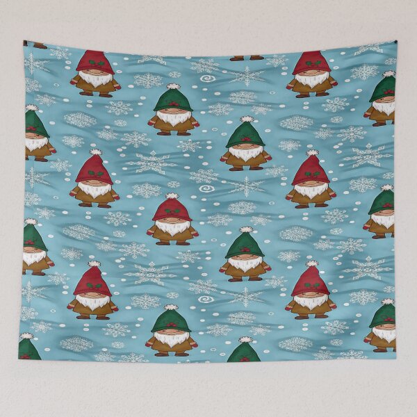 Item preview, Winter Gnomes Amid Snowflakes designed and sold by 3littlebears.
