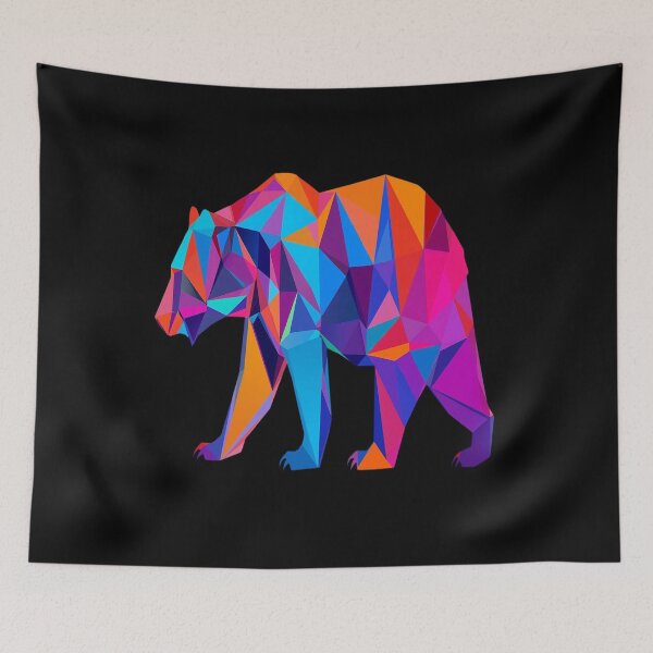 Item preview, Geometric Bear Silhouette – Modern Abstract Animal Art Design designed and sold by MODENESTY.