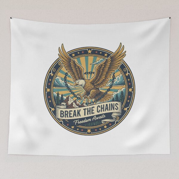 Item preview, Break the Chains | Freedom Awaits designed and sold by DailyVibesMerch.