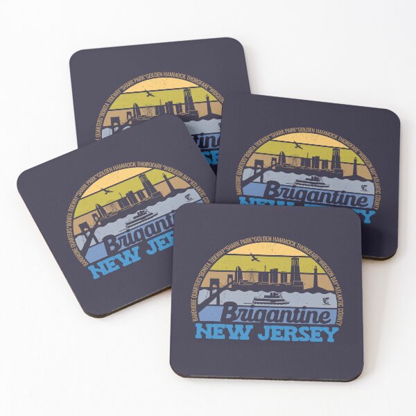 Item preview, Brigantine New Jersey Sunset Retro Vintage Local Pride Logo designed and sold by CRHPOD20.