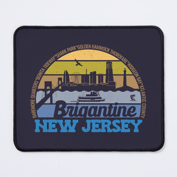 Item preview, Brigantine New Jersey Sunset Retro Vintage Local Pride Logo designed and sold by CRHPOD20.