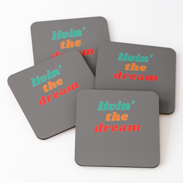 Item preview, LIVIN'-THE-DREAM-RETRO-LOGO designed and sold by MaryRawling.