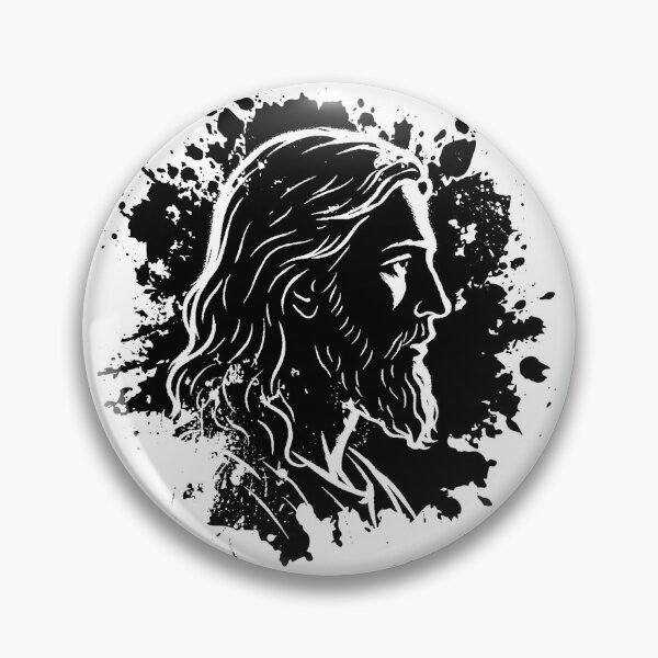 Item preview, Jesus Face Emerging from Divine Blood | Rorschach-Ink blot Inspired Abstract Christian Art | Black designed and sold by ZechJohnRB.