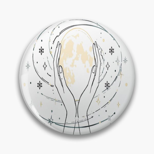 Item preview, Manos de bruja celestial: diseño lunar de arte lineal místico designed and sold by MODENESTY.