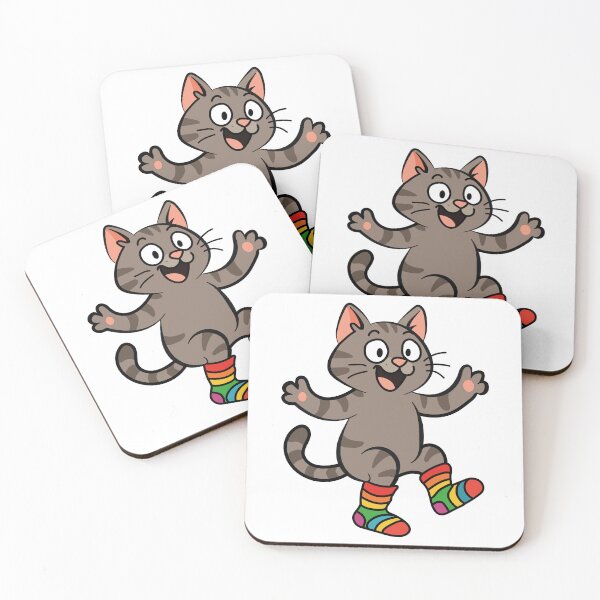 Item preview, Funny Cat with Colorful Socks designed and sold by Achily.