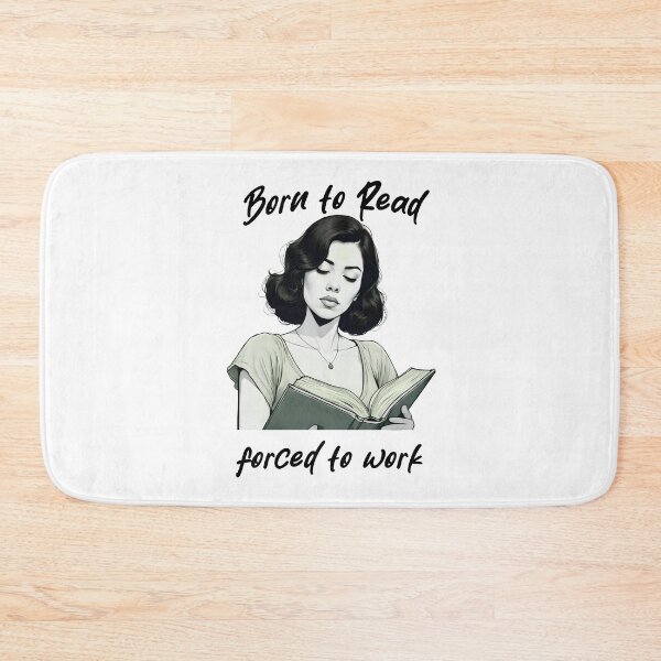 Item preview, Born To Read Forced To Work" Retro T-Shirt for Book Lovers designed and sold by store7azzouzi.