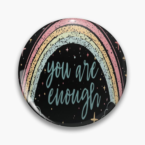 Item preview, You Are Enough – Positive Rainbow Pastel Quote Design designed and sold by MODENESTY.
