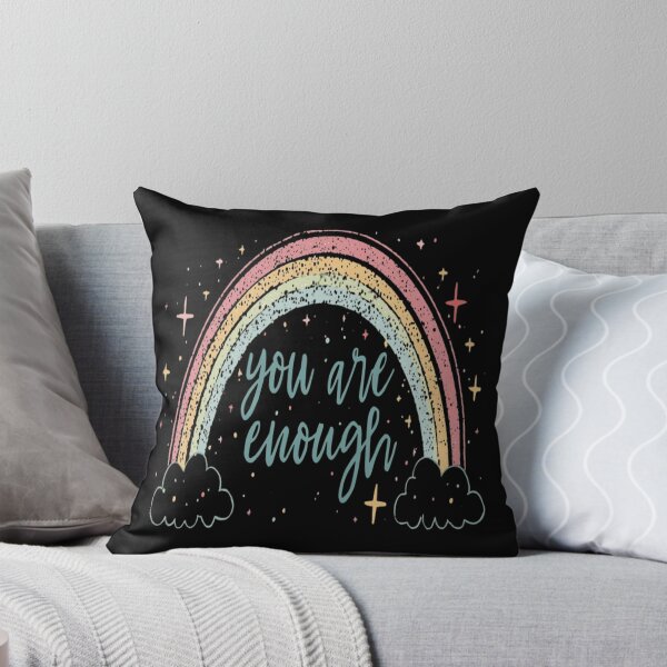 Item preview, You Are Enough – Positive Rainbow Pastel Quote Design designed and sold by MODENESTY.