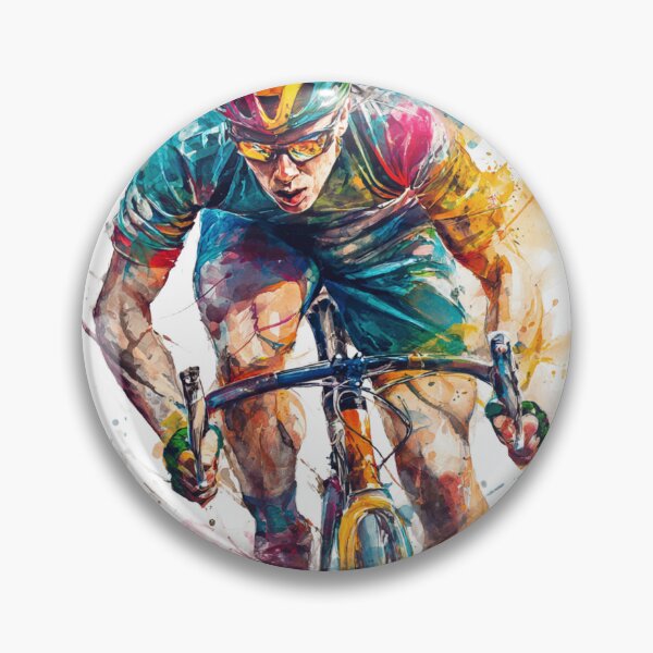Item preview, Hardcore Watercolor Cyclist designed and sold by NAIRVANA.