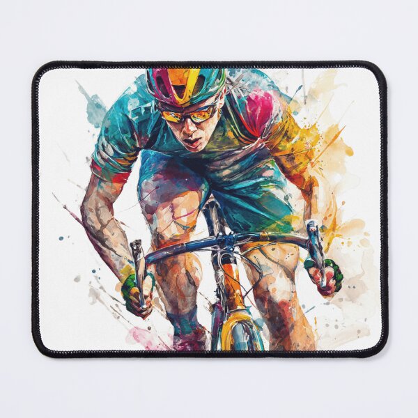Item preview, Hardcore Watercolor Cyclist designed and sold by NAIRVANA.