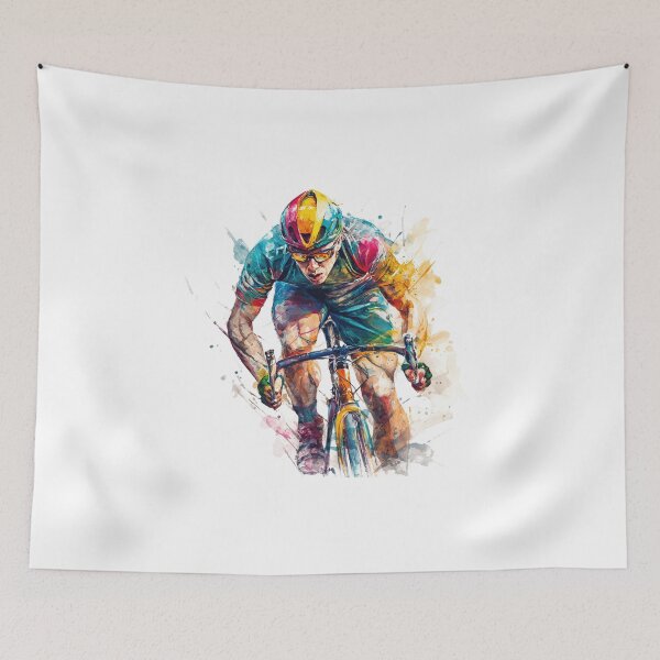 Item preview, Hardcore Watercolor Cyclist designed and sold by NAIRVANA.