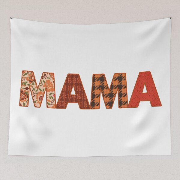 Item preview, Rust Orange MAMA Plaid Knit T-Shirt, Cozy Autumn Mama Bear Trendy Tee designed and sold by Khokha80.
