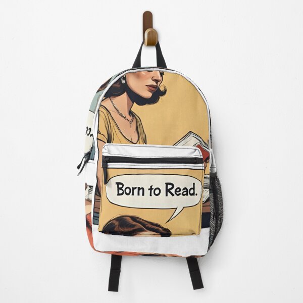 Item preview,  Born To Read Forced To Work" Retro T-Shirt for Book Lovers designed and sold by store7azzouzi.