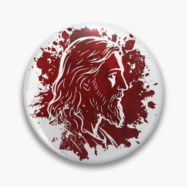 Item preview, Jesus Face Emerging from Divine Blood | Rorschach-Ink blot Inspired Abstract Christian Art | Divine red  designed and sold by ZechJohnRB.