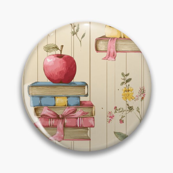 Item preview, Vintage Cottagecore Books and Apples designed and sold by RowanDraco.