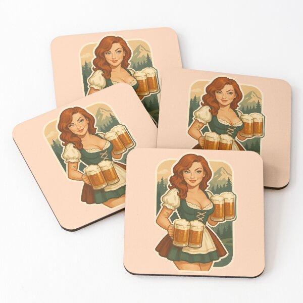 Item preview, Vintage Oktoberfest Pinup Beer Girl Retro Art designed and sold by PinUpPizzazz.