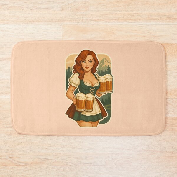 Item preview, Vintage Oktoberfest Pinup Beer Girl Retro Art designed and sold by PinUpPizzazz.