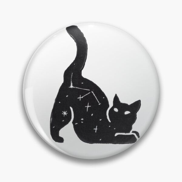 Item preview, Linoprint Starry Cat designed and sold by Threeleaves.