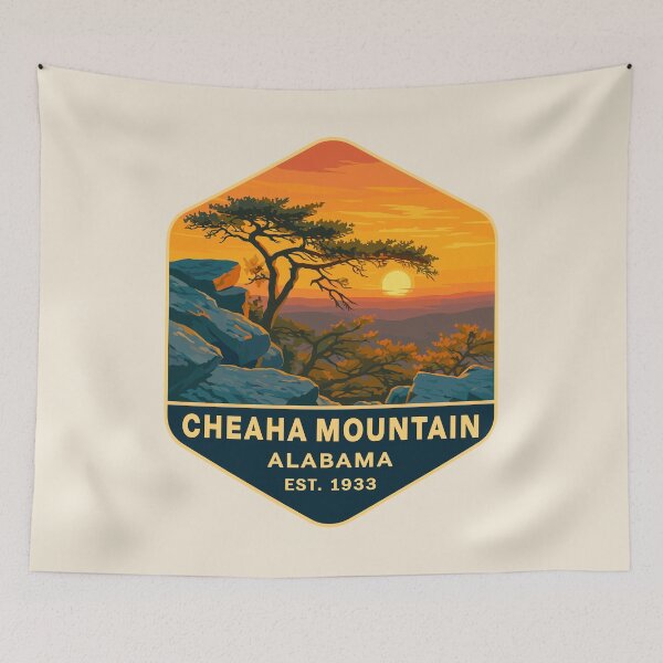 Item preview, Cheaha Mountain Vista – Alabama Vector Landscape designed and sold by Gideon Emmerich.