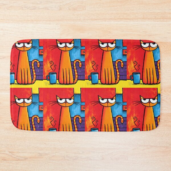 Item preview, Morning Chaos Mode On- Orange Cat Guarding Its Coffee Like It's Liquid Gold designed and sold by OlfactoART Studio.