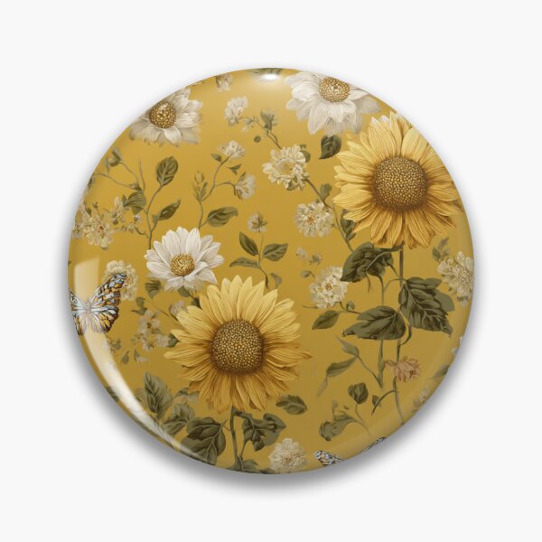 Item preview, Cottagecore Floral Sunflowers and Butterflies designed and sold by RowanDraco.