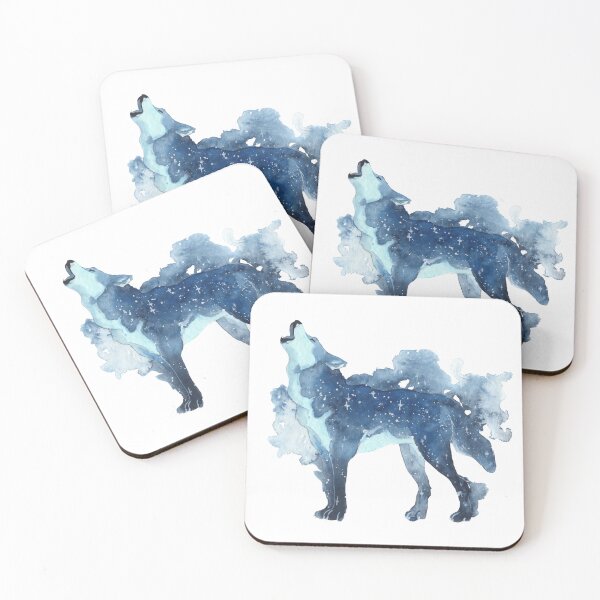 Item preview, Starry Howling Wolf designed and sold by Threeleaves.