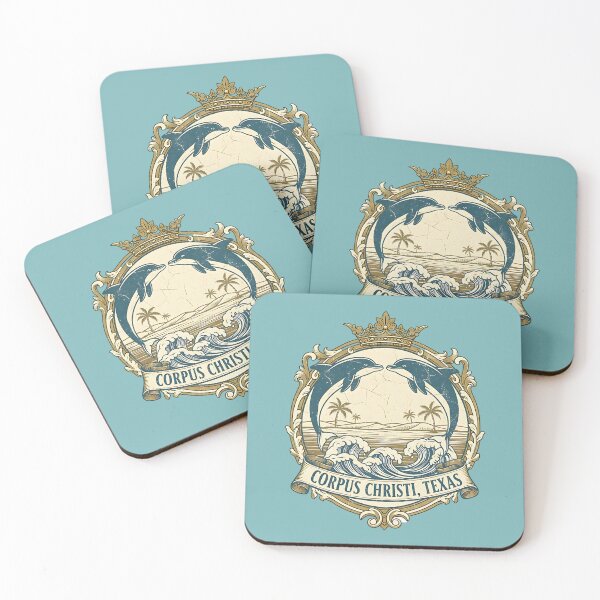 Item preview, Corpus Christi – Texas Dolphin Crest & Coastal Emblem designed and sold by PostersMode.