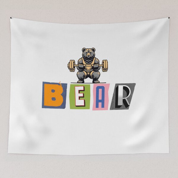 Item preview, Strong Bear Gym Design – Funny Weightlifting Bear Artwork for Fitness Lovers designed and sold by Abderraim12.