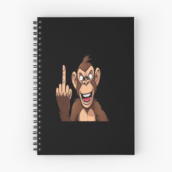 Item preview, Rude Monkey Cartoon – Funny Middle Finger Monkey Design designed and sold by MODENESTY.