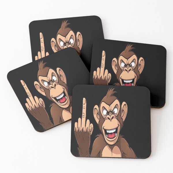 Item preview, Rude Monkey Cartoon – Funny Middle Finger Monkey Design designed and sold by MODENESTY.