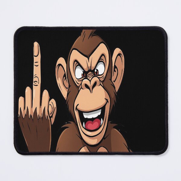 Item preview, Rude Monkey Cartoon – Funny Middle Finger Monkey Design designed and sold by MODENESTY.