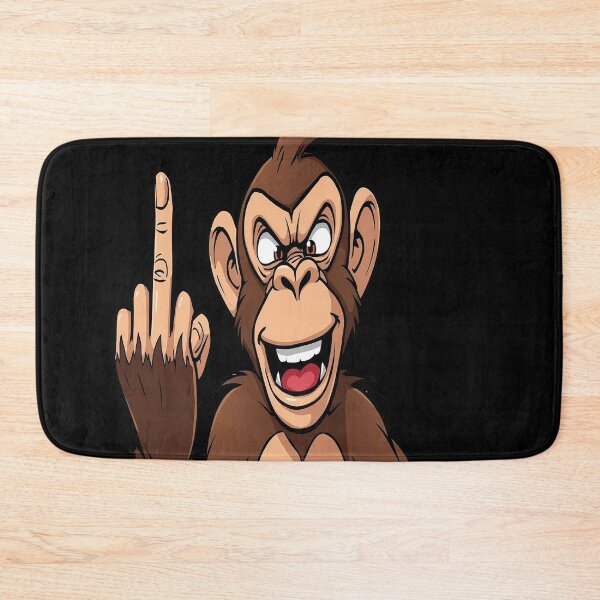 Item preview, Rude Monkey Cartoon – Funny Middle Finger Monkey Design designed and sold by MODENESTY.