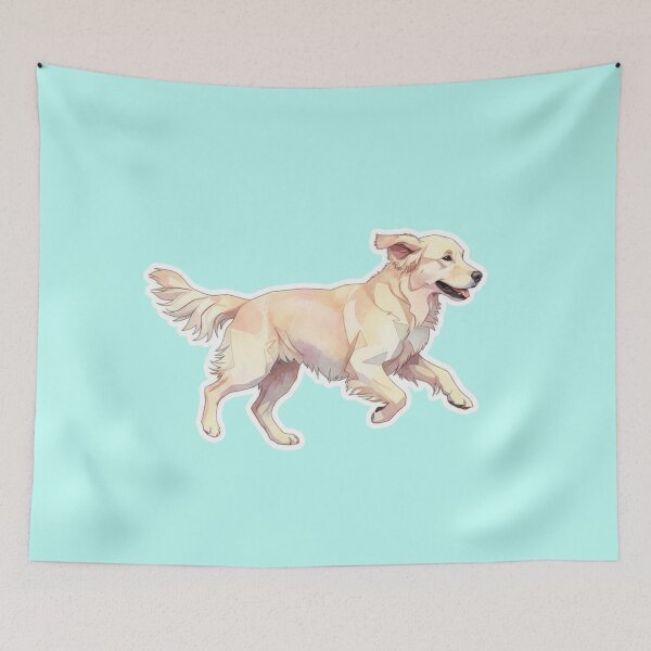 Item preview, Golden Retriever Running Happy Watercolor designed and sold by bsbd-action.