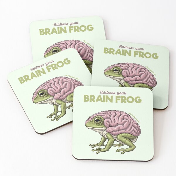 Item preview, Brain Frog | Address Your Brain Fog designed and sold by QuirkyGuacamole.