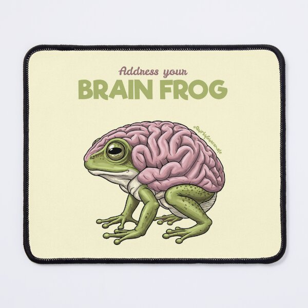 Item preview, Brain Frog | Address Your Brain Fog designed and sold by QuirkyGuacamole.