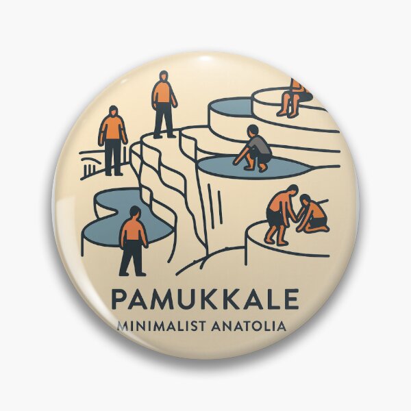 Item preview, Pamukkale Travertines – Minimalist Anatolia | Thermal Pools Design designed and sold by artgemuda.