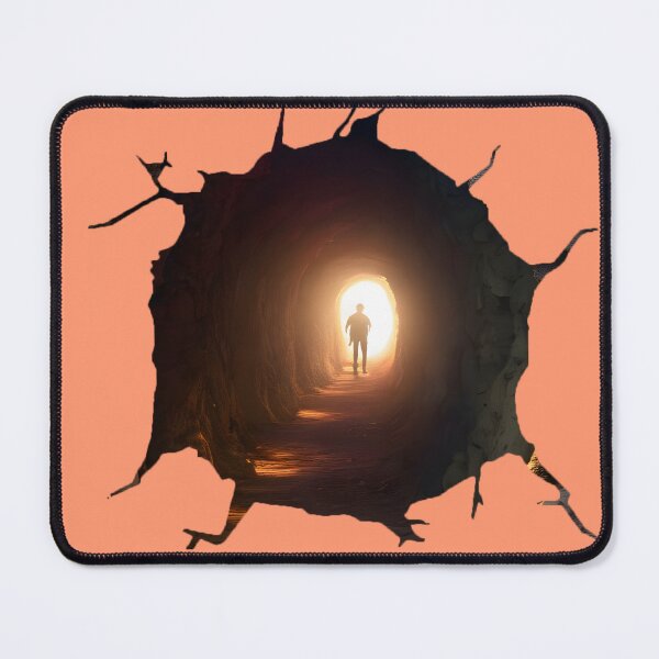 Item preview, Hyper-Realistic Torn Fabric Cave Illusion | 3D Mysterious Scene Artwork designed and sold by SaicoGN.